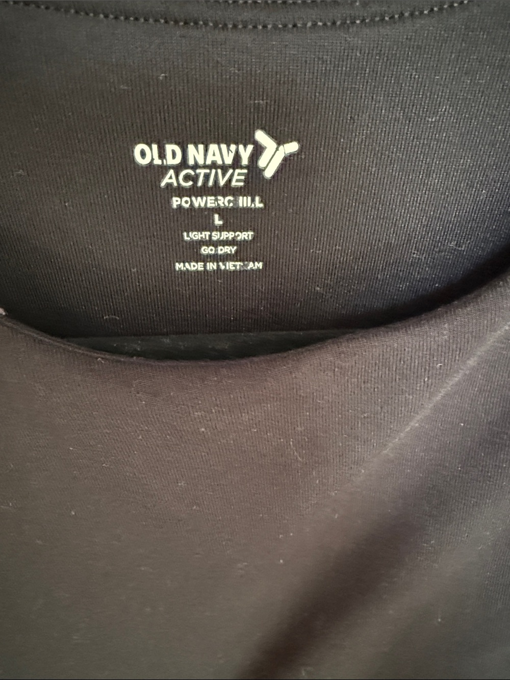 Old Navy Active Black Crew Neck Long Sleeve Top